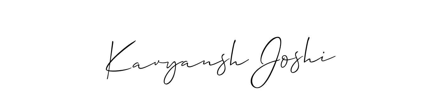 Make a short Kavyansh Joshi signature style. Manage your documents anywhere anytime using Allison_Script. Create and add eSignatures, submit forms, share and send files easily. Kavyansh Joshi signature style 2 images and pictures png