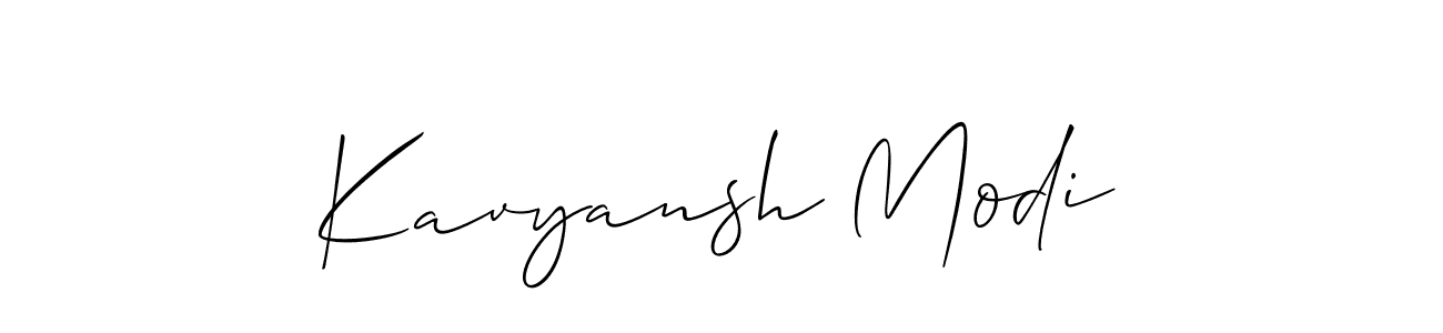 The best way (Allison_Script) to make a short signature is to pick only two or three words in your name. The name Kavyansh Modi include a total of six letters. For converting this name. Kavyansh Modi signature style 2 images and pictures png