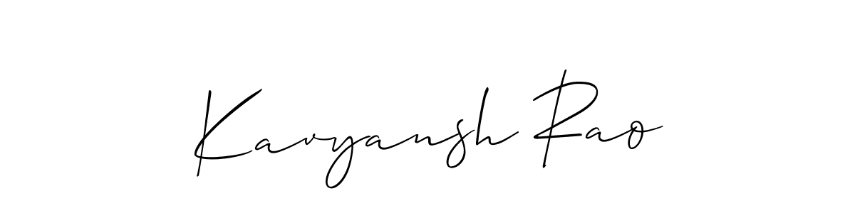 Also You can easily find your signature by using the search form. We will create Kavyansh Rao name handwritten signature images for you free of cost using Allison_Script sign style. Kavyansh Rao signature style 2 images and pictures png