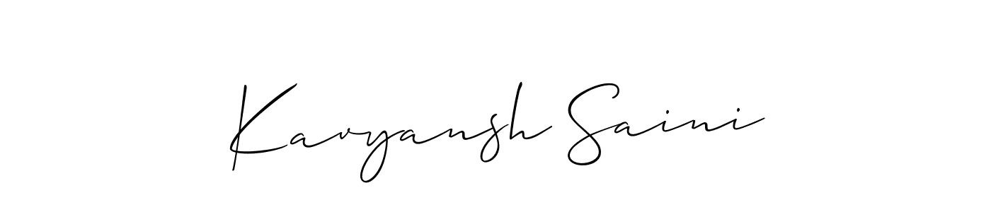 How to Draw Kavyansh Saini signature style? Allison_Script is a latest design signature styles for name Kavyansh Saini. Kavyansh Saini signature style 2 images and pictures png