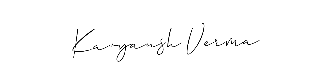 Best and Professional Signature Style for Kavyansh Verma. Allison_Script Best Signature Style Collection. Kavyansh Verma signature style 2 images and pictures png