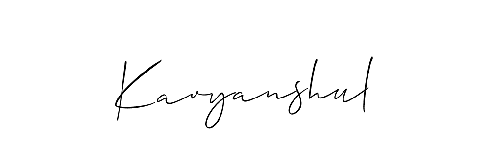 Also we have Kavyanshul name is the best signature style. Create professional handwritten signature collection using Allison_Script autograph style. Kavyanshul signature style 2 images and pictures png