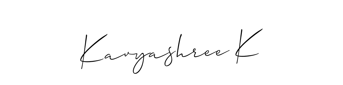 Make a beautiful signature design for name Kavyashree K. Use this online signature maker to create a handwritten signature for free. Kavyashree K signature style 2 images and pictures png