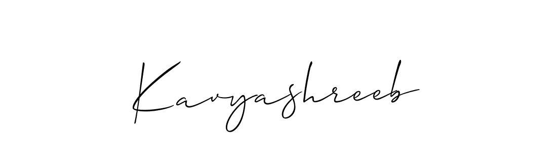 The best way (Allison_Script) to make a short signature is to pick only two or three words in your name. The name Kavyashreeb include a total of six letters. For converting this name. Kavyashreeb signature style 2 images and pictures png