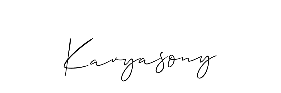 Kavyasony stylish signature style. Best Handwritten Sign (Allison_Script) for my name. Handwritten Signature Collection Ideas for my name Kavyasony. Kavyasony signature style 2 images and pictures png