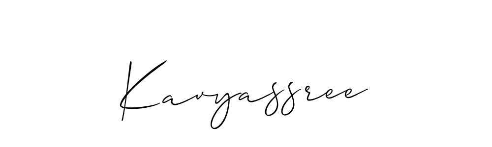 How to make Kavyassree signature? Allison_Script is a professional autograph style. Create handwritten signature for Kavyassree name. Kavyassree signature style 2 images and pictures png