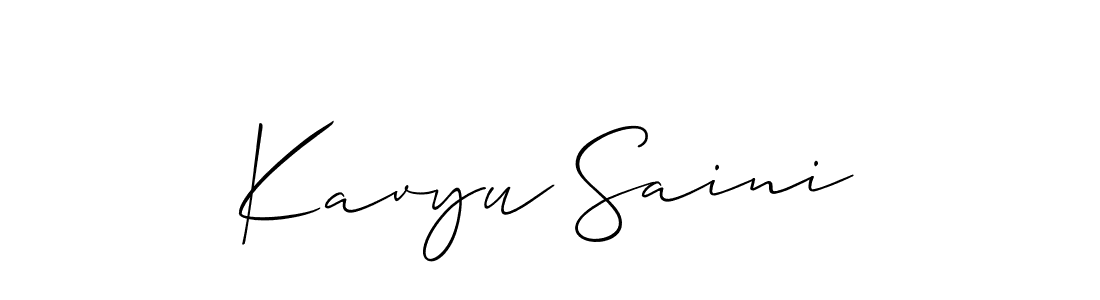 The best way (Allison_Script) to make a short signature is to pick only two or three words in your name. The name Kavyu Saini include a total of six letters. For converting this name. Kavyu Saini signature style 2 images and pictures png