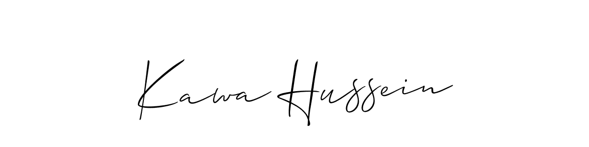 It looks lik you need a new signature style for name Kawa Hussein. Design unique handwritten (Allison_Script) signature with our free signature maker in just a few clicks. Kawa Hussein signature style 2 images and pictures png