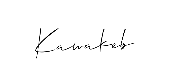 Make a beautiful signature design for name Kawakeb. With this signature (Allison_Script) style, you can create a handwritten signature for free. Kawakeb signature style 2 images and pictures png