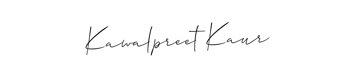Make a beautiful signature design for name Kawalpreet Kaur. With this signature (Allison_Script) style, you can create a handwritten signature for free. Kawalpreet Kaur signature style 2 images and pictures png