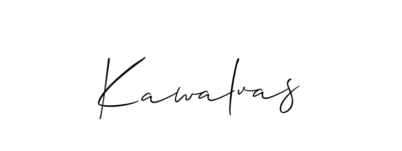 How to make Kawalvas signature? Allison_Script is a professional autograph style. Create handwritten signature for Kawalvas name. Kawalvas signature style 2 images and pictures png