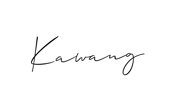 Also we have Kawang name is the best signature style. Create professional handwritten signature collection using Allison_Script autograph style. Kawang signature style 2 images and pictures png