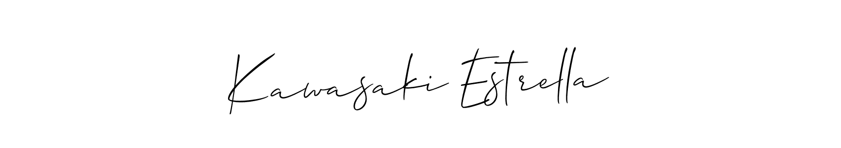 Also You can easily find your signature by using the search form. We will create Kawasaki Estrella name handwritten signature images for you free of cost using Allison_Script sign style. Kawasaki Estrella signature style 2 images and pictures png