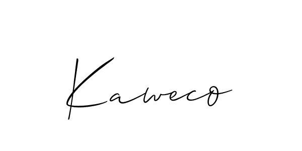 Use a signature maker to create a handwritten signature online. With this signature software, you can design (Allison_Script) your own signature for name Kaweco. Kaweco signature style 2 images and pictures png