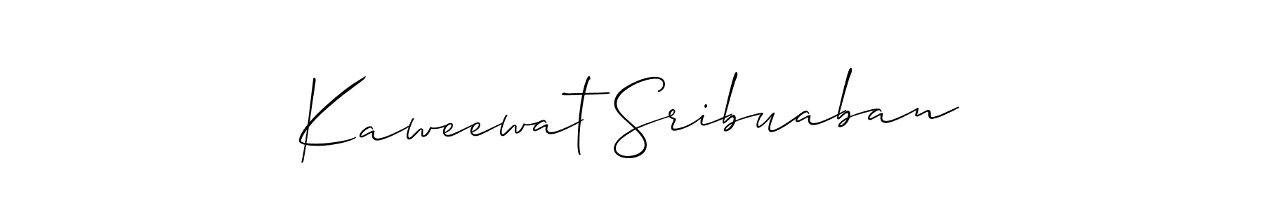 Design your own signature with our free online signature maker. With this signature software, you can create a handwritten (Allison_Script) signature for name Kaweewat Sribuaban. Kaweewat Sribuaban signature style 2 images and pictures png