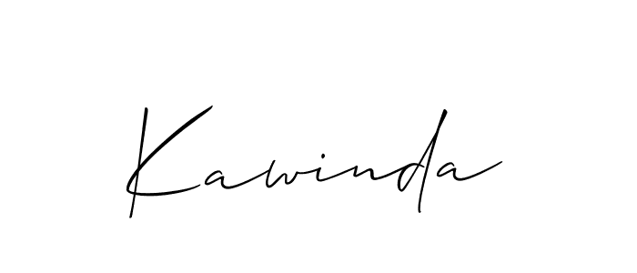 Design your own signature with our free online signature maker. With this signature software, you can create a handwritten (Allison_Script) signature for name Kawinda. Kawinda signature style 2 images and pictures png