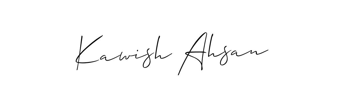 This is the best signature style for the Kawish Ahsan name. Also you like these signature font (Allison_Script). Mix name signature. Kawish Ahsan signature style 2 images and pictures png