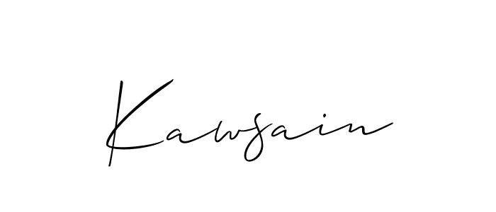 if you are searching for the best signature style for your name Kawsain. so please give up your signature search. here we have designed multiple signature styles  using Allison_Script. Kawsain signature style 2 images and pictures png