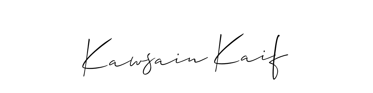 How to Draw Kawsain Kaif signature style? Allison_Script is a latest design signature styles for name Kawsain Kaif. Kawsain Kaif signature style 2 images and pictures png