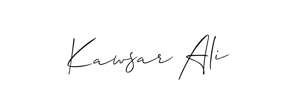 Kawsar Ali stylish signature style. Best Handwritten Sign (Allison_Script) for my name. Handwritten Signature Collection Ideas for my name Kawsar Ali. Kawsar Ali signature style 2 images and pictures png