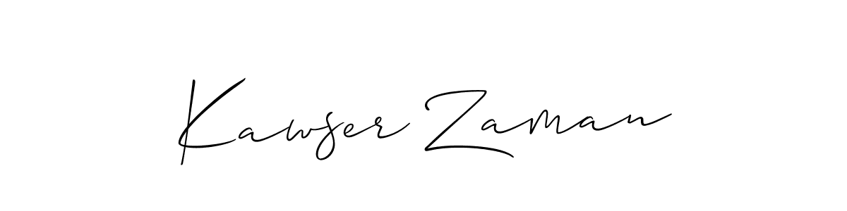 Use a signature maker to create a handwritten signature online. With this signature software, you can design (Allison_Script) your own signature for name Kawser Zaman. Kawser Zaman signature style 2 images and pictures png