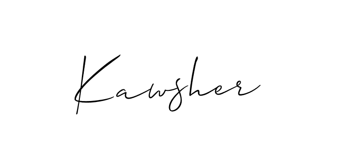 Kawsher stylish signature style. Best Handwritten Sign (Allison_Script) for my name. Handwritten Signature Collection Ideas for my name Kawsher. Kawsher signature style 2 images and pictures png