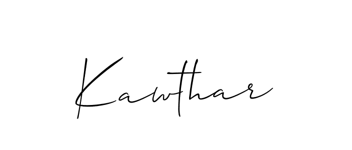 Also we have Kawthar name is the best signature style. Create professional handwritten signature collection using Allison_Script autograph style. Kawthar signature style 2 images and pictures png