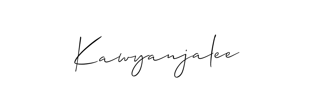 Use a signature maker to create a handwritten signature online. With this signature software, you can design (Allison_Script) your own signature for name Kawyanjalee. Kawyanjalee signature style 2 images and pictures png