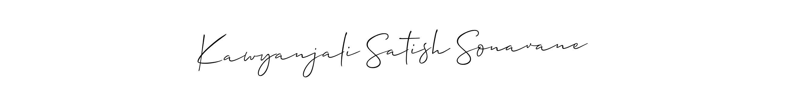 Design your own signature with our free online signature maker. With this signature software, you can create a handwritten (Allison_Script) signature for name Kawyanjali Satish Sonavane. Kawyanjali Satish Sonavane signature style 2 images and pictures png