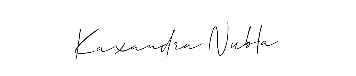 This is the best signature style for the Kaxandra Nubla name. Also you like these signature font (Allison_Script). Mix name signature. Kaxandra Nubla signature style 2 images and pictures png