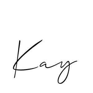 Use a signature maker to create a handwritten signature online. With this signature software, you can design (Allison_Script) your own signature for name Kay. Kay signature style 2 images and pictures png