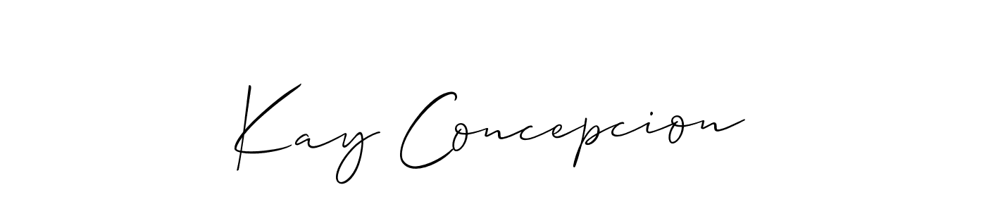 Design your own signature with our free online signature maker. With this signature software, you can create a handwritten (Allison_Script) signature for name Kay Concepcion. Kay Concepcion signature style 2 images and pictures png