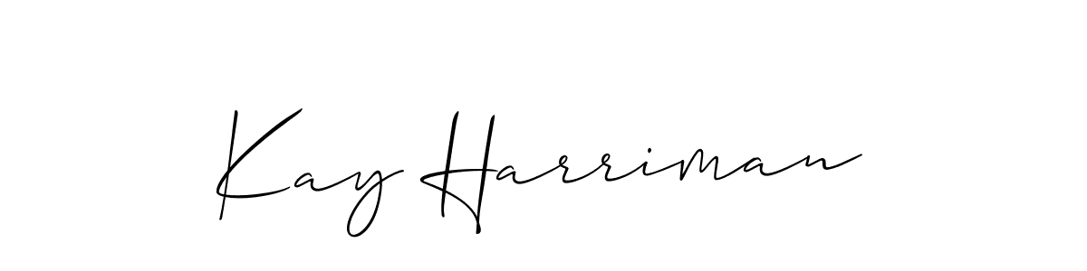 Use a signature maker to create a handwritten signature online. With this signature software, you can design (Allison_Script) your own signature for name Kay Harriman. Kay Harriman signature style 2 images and pictures png