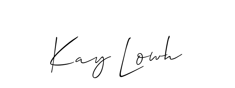 Design your own signature with our free online signature maker. With this signature software, you can create a handwritten (Allison_Script) signature for name Kay Lowh. Kay Lowh signature style 2 images and pictures png