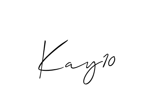 Use a signature maker to create a handwritten signature online. With this signature software, you can design (Allison_Script) your own signature for name Kay10. Kay10 signature style 2 images and pictures png