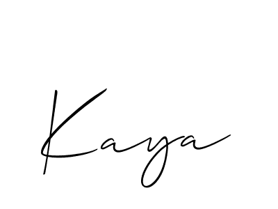 It looks lik you need a new signature style for name Kaya. Design unique handwritten (Allison_Script) signature with our free signature maker in just a few clicks. Kaya signature style 2 images and pictures png