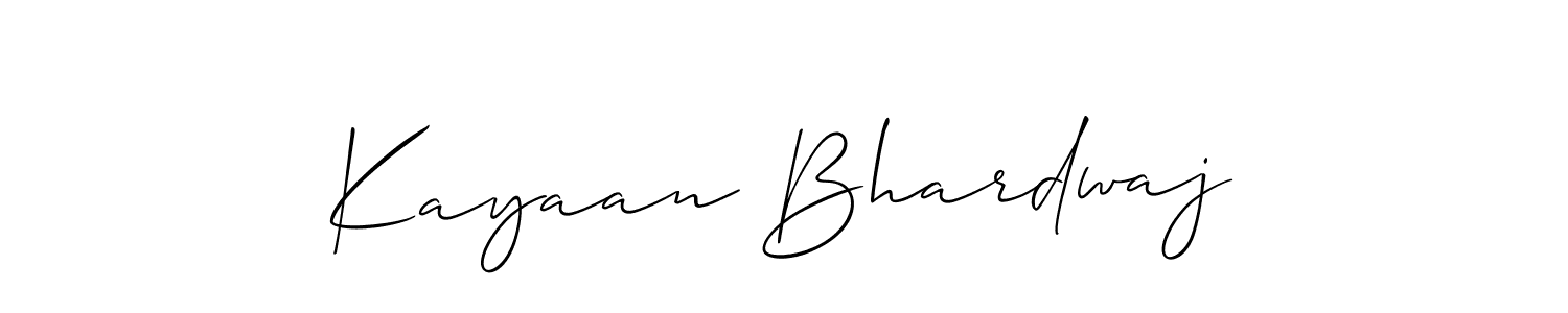 Kayaan Bhardwaj stylish signature style. Best Handwritten Sign (Allison_Script) for my name. Handwritten Signature Collection Ideas for my name Kayaan Bhardwaj. Kayaan Bhardwaj signature style 2 images and pictures png
