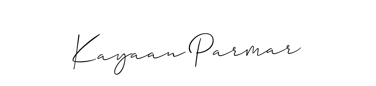 Kayaan Parmar stylish signature style. Best Handwritten Sign (Allison_Script) for my name. Handwritten Signature Collection Ideas for my name Kayaan Parmar. Kayaan Parmar signature style 2 images and pictures png