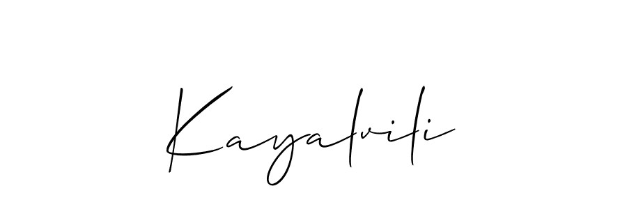 Allison_Script is a professional signature style that is perfect for those who want to add a touch of class to their signature. It is also a great choice for those who want to make their signature more unique. Get Kayalvili name to fancy signature for free. Kayalvili signature style 2 images and pictures png