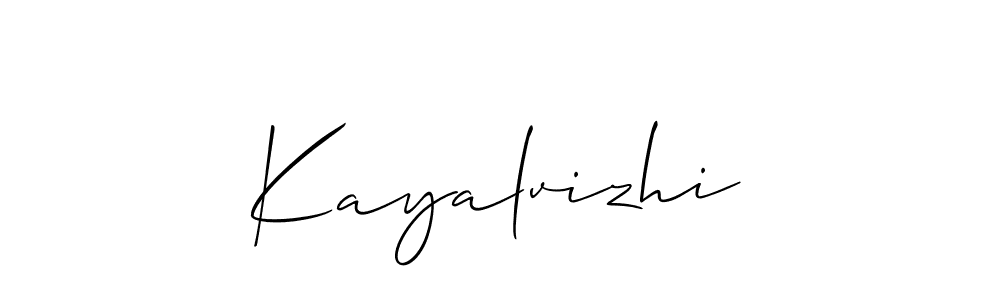 How to make Kayalvizhi name signature. Use Allison_Script style for creating short signs online. This is the latest handwritten sign. Kayalvizhi signature style 2 images and pictures png