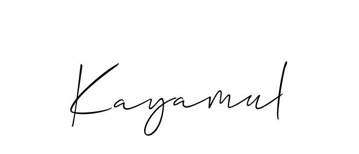 You should practise on your own different ways (Allison_Script) to write your name (Kayamul) in signature. don't let someone else do it for you. Kayamul signature style 2 images and pictures png