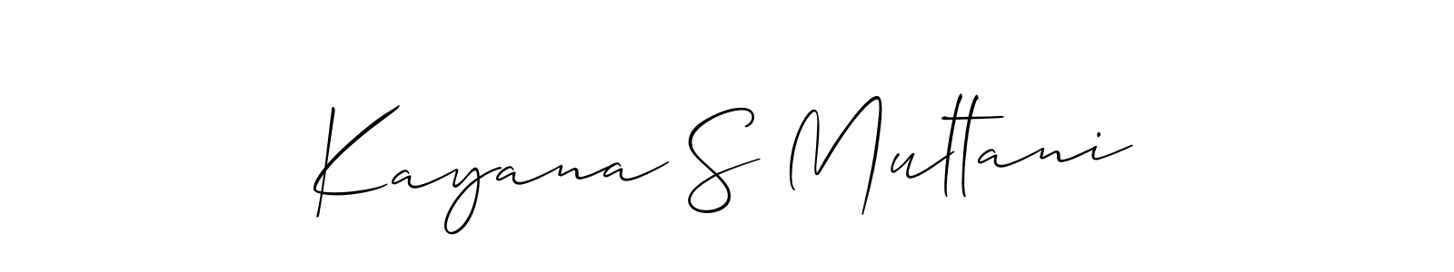 Kayana S Multani stylish signature style. Best Handwritten Sign (Allison_Script) for my name. Handwritten Signature Collection Ideas for my name Kayana S Multani. Kayana S Multani signature style 2 images and pictures png