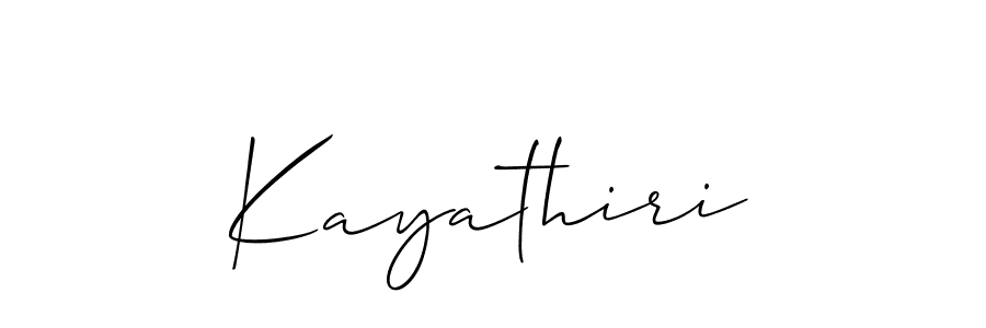 How to make Kayathiri signature? Allison_Script is a professional autograph style. Create handwritten signature for Kayathiri name. Kayathiri signature style 2 images and pictures png