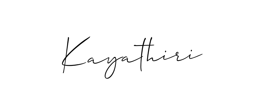 Make a beautiful signature design for name Kayathiri. With this signature (Allison_Script) style, you can create a handwritten signature for free. Kayathiri signature style 2 images and pictures png