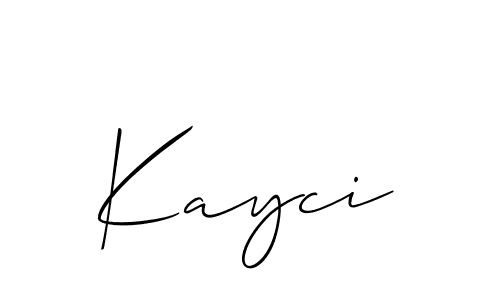 Make a beautiful signature design for name Kayci. With this signature (Allison_Script) style, you can create a handwritten signature for free. Kayci signature style 2 images and pictures png