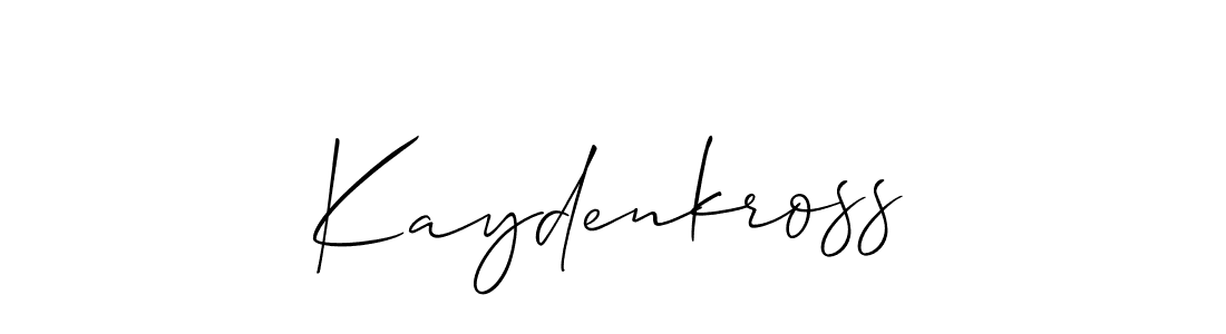 Make a beautiful signature design for name Kaydenkross. With this signature (Allison_Script) style, you can create a handwritten signature for free. Kaydenkross signature style 2 images and pictures png