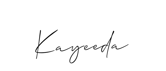 Create a beautiful signature design for name Kayeeda. With this signature (Allison_Script) fonts, you can make a handwritten signature for free. Kayeeda signature style 2 images and pictures png