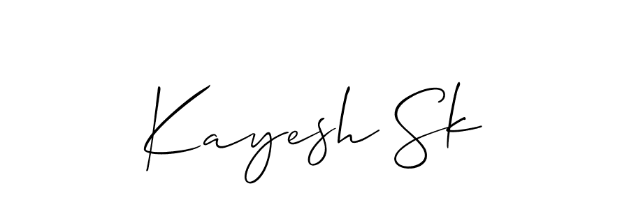 How to make Kayesh Sk name signature. Use Allison_Script style for creating short signs online. This is the latest handwritten sign. Kayesh Sk signature style 2 images and pictures png