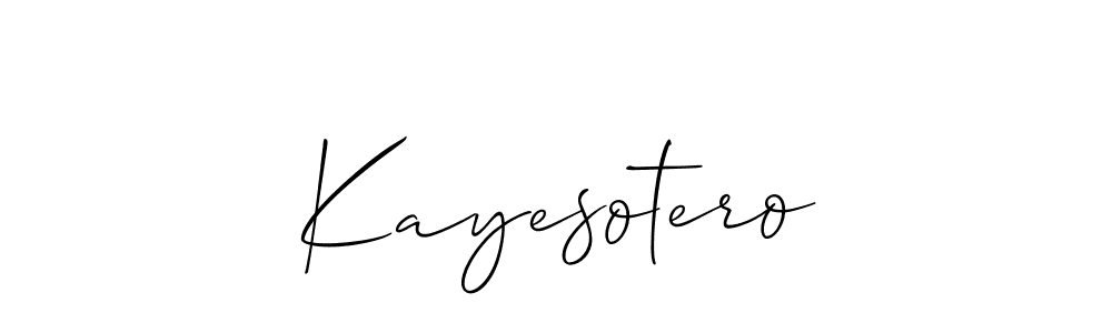 It looks lik you need a new signature style for name Kayesotero. Design unique handwritten (Allison_Script) signature with our free signature maker in just a few clicks. Kayesotero signature style 2 images and pictures png