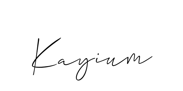 Also we have Kayium name is the best signature style. Create professional handwritten signature collection using Allison_Script autograph style. Kayium signature style 2 images and pictures png
